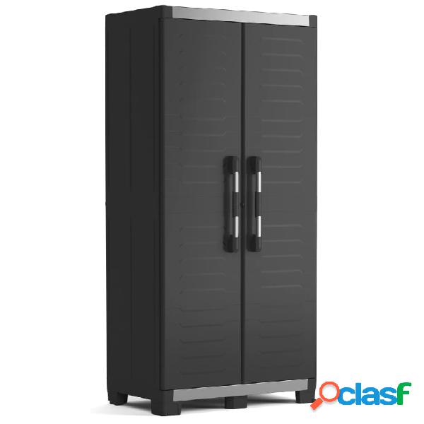 Keter Armadietto con Scaffali Garage XL Nero e Argento 188
