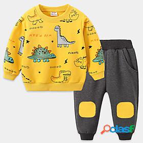 Kids Boys Hoodie Pants PantsSet Long Sleeve 2 Pieces Blue