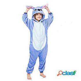 Kids Kigurumi Pajamas Cat Totoro Onesie Pajamas Flannel