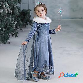Kids Little Dress Girls Snowflake Party Birthday Performance