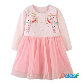 Kids Little Girls Dress Cartoon Animal Special Occasion A