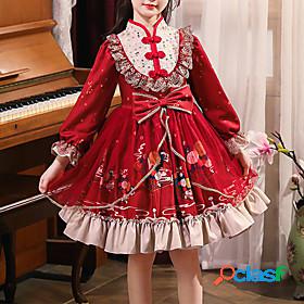 Kids Little Girls Dress Patchwork Party Birthday Rumpet