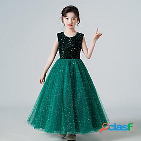 Kids Little Girls Dress Sequin Tulle Dress Mesh Sparkle