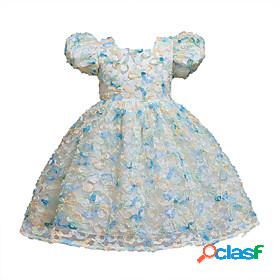 Kids Little Girls Dress colour Party Daily Mesh Purple