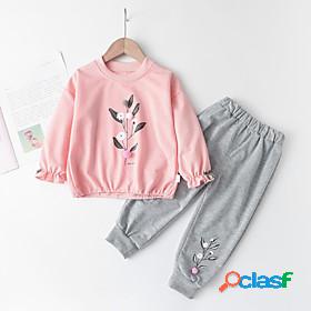 Kids Toddler Girls Hoodie Pants Clothing Set Long Sleeve 2