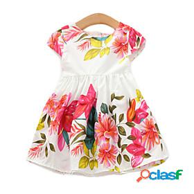 Kids Toddler Little Girls Dress Trees / Leaves Flower