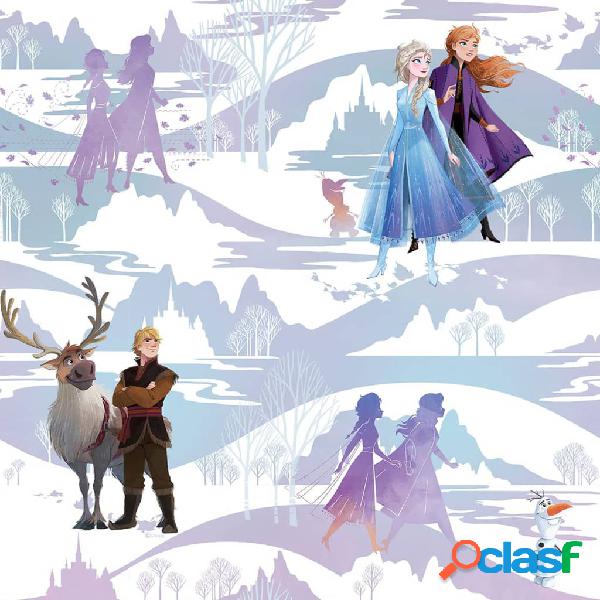 Kids at Home Carta da Parati Frozen Scene Viola