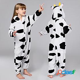 Kigurumi Pajamas Nightwear Camouflage Kids Animal Milk Cow