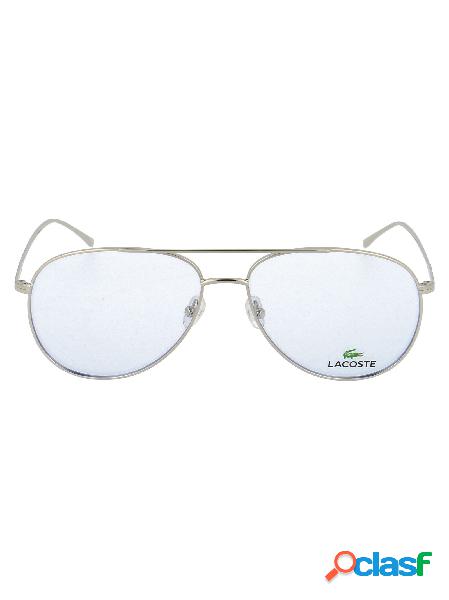 LACOSTE OCCHIALI DA SOLE UOMO L2505PC028 METALLO ARGENTO