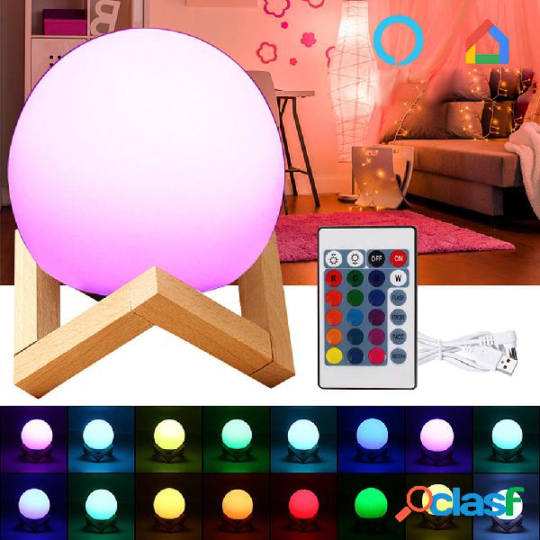 LED Colorful Dimmerabile Ricaricabile Lunar Moon Night Light
