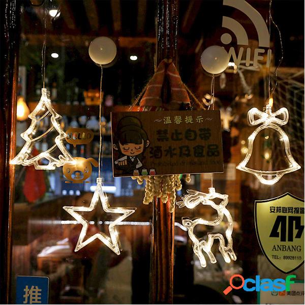 LED Natale ventosa luce notturna ornamento appeso finestra