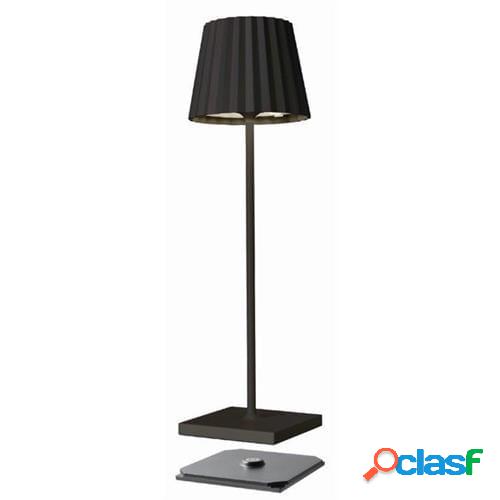 Lampada da tavolo da esterno in alluminio a LED, nera, linea