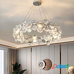 Lampadario di design unico da 60 cm in cristallo cromato a