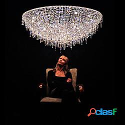 Lampadario led 50 cm design unico lampadario cristallo cromo