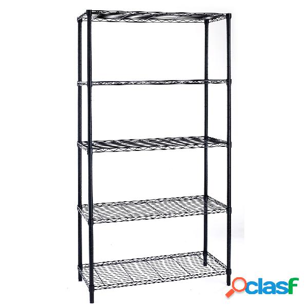 Libreria in KIT-5 Ripiani Archimede 35x90xh177 cm Cromo nero