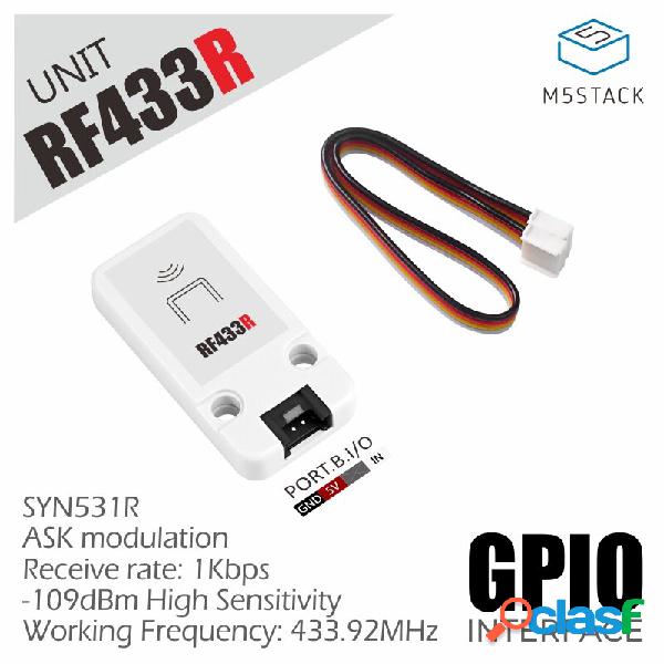M5Stack RF433R Wireless Radio Frequenza ricevitore SYN531R