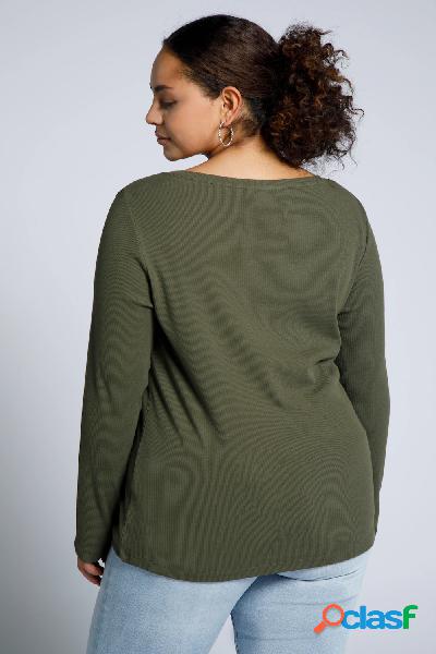 Maglia a maniche lunghe dal taglio aderente con scollo a V e