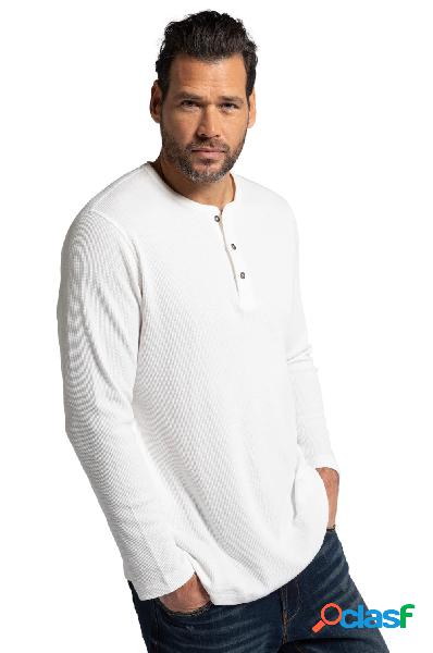 Maglia serafino, abbottonatura, piqué a nido dape, maniche