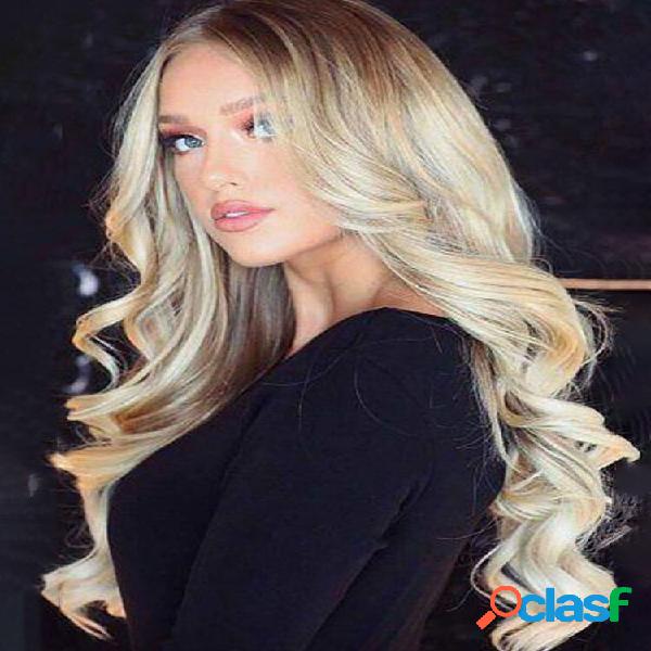 Marrone scuro sfumato Beige Lungo Sezione centrale Spirale