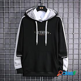 Mens Graphic Text Letter Pullover Hoodie Sweatshirt Other