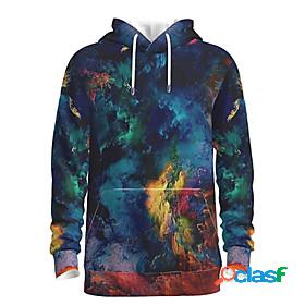 Mens Graphic Tie Dye Pullover Hoodie Sweatshirt Hooded 3D