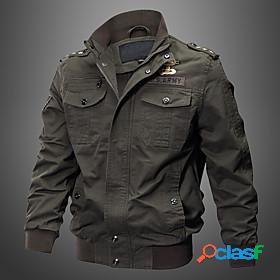 Mens Hiking Lightweight Bomber Jacket Military Tactical