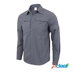 Mens Long Sleeve Hiking Shirt / Button Down Shirts Tactical