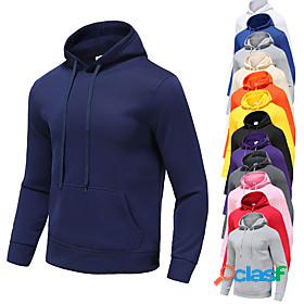 Mens Long Sleeve Hoodie Sweatshirt Top Street Casual Winter