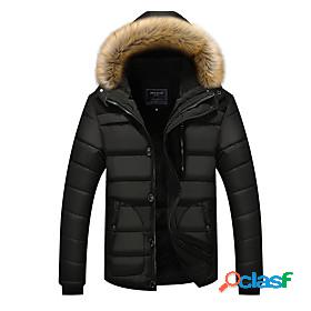 Mens Parka Fall Winter Daily Outdoor Regular Coat Stand