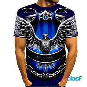 Mens T shirt Graphic Eagle Animal 3D Print Round Neck Daily