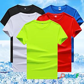 Mens T shirt Hiking Tee shirt Short Sleeve Crew Neck Tee