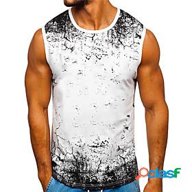 Mens Tank Top Vest Undershirt T shirt Graphic Color Block