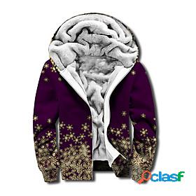 Mens Unisex Graphic Prints Full Zip Hoodie Jacket Hooded