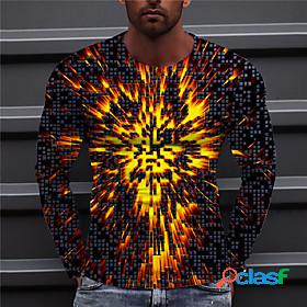 Mens Unisex T shirt Graphic Prints Geometry Flame 3D Print