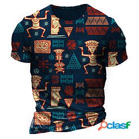 Mens Unisex T shirt Tribal Graphic Prints 3D Print Crew Neck