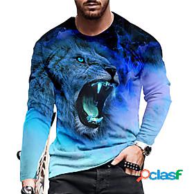Mens Unisex Tee T shirt Shirt Graphic Prints Lion 3D Print