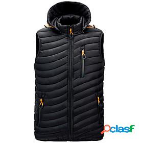 Mens Vest Gilet Fall Winter Street Daily Going out Regular