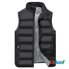 Mens Vest Gilet Fall Winter Street Daily Going out Regular
