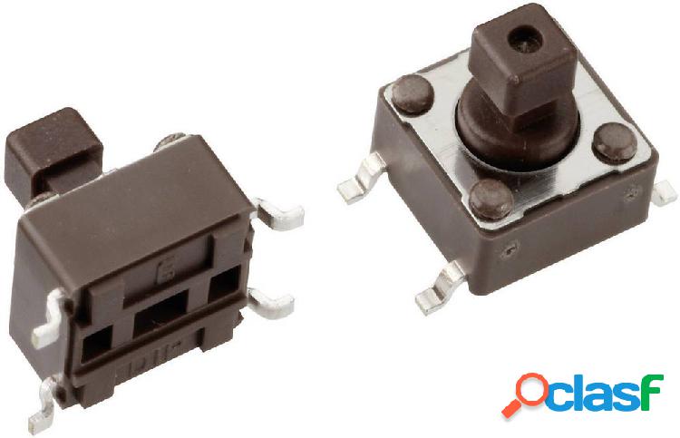 Mentor 1254.1007 Pulsante 12 V/DC 0.05 A 1x Off / (On)