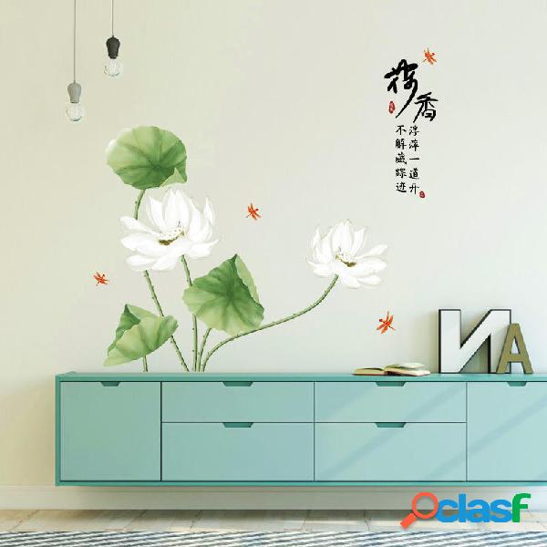 Miico SK9338 Lotus Painting Stickers Adesivo decorativo da