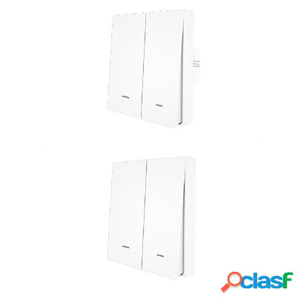 MoesHouse 2 Gang WiFi Pulsante Smart Switch + 2 Gang RF433
