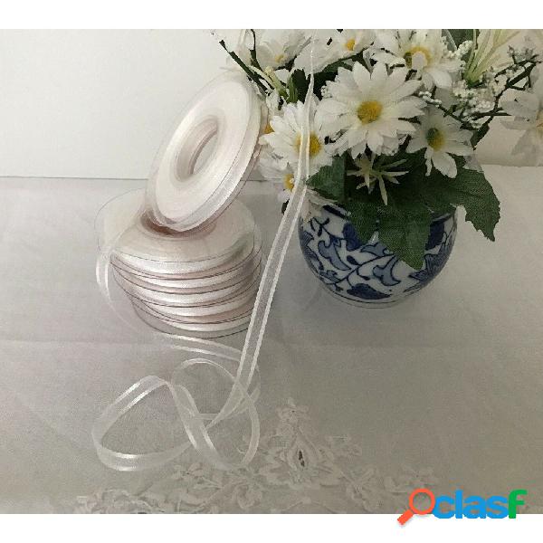 NASTRO ORGANZA DOPPIO RASO 6 MM ROTOLO BOBINA 23M