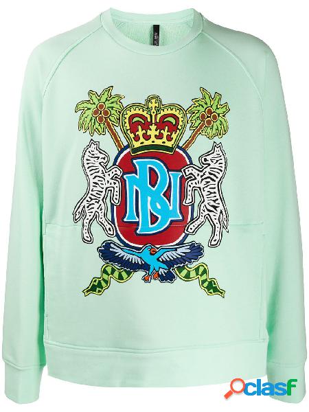NEIL BARRETT FELPA UOMO BJS630BN586S2653 COTONE VERDE