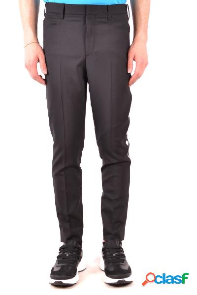 NEIL BARRETT PANTALONI UOMO BPA647SL117524 POLIESTERE NERO