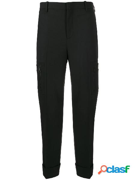 NEIL BARRETT PANTALONI UOMO BPA730HM06401 POLIESTERE NERO