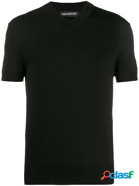 NEIL BARRETT T-SHIRT UOMO PBMA1061EN61001 VISCOSA NERO