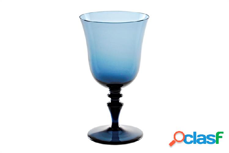 Nasonmoretti Bicchiere acqua 8/77 vetro di Murano blu avio