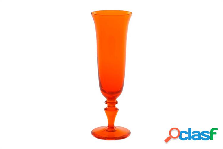 Nasonmoretti Flute 8/77 vetro di Murano arancio arancione