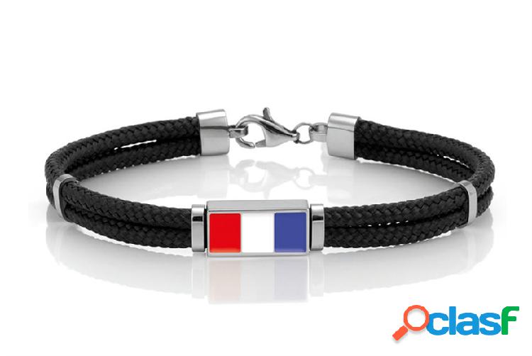 Nomination Bracciale Nautica lettera T acciaio bianco blu