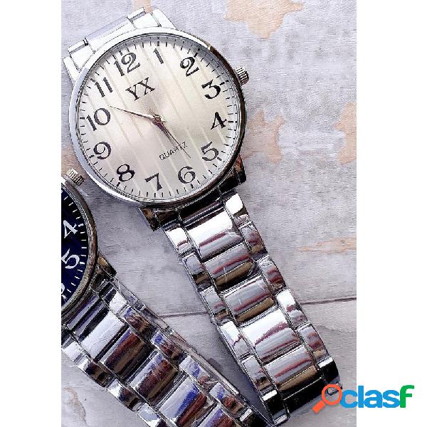 OROLOGIO DA POLSO UOMO YX ANALOGICO AL QUARZO ACCIAIO